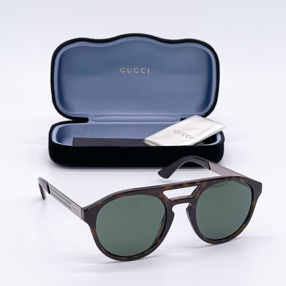 NEW GUCCI GG0689S 002 HAVANA GREEN UNISEX SUNGLASSES GUCCI - Picture 3 of 13